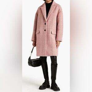 RAG & BONE Estelle Checked Herringbone Bouclé Coat
Pink